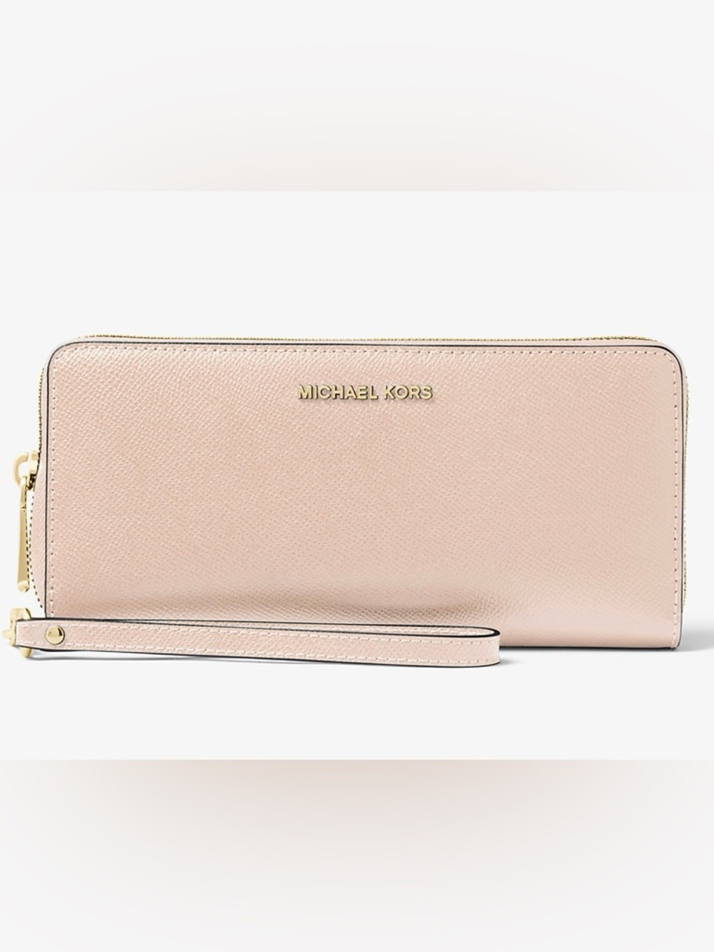 Michael Kors Jet Set
Travel Leather Wallet Wristlet in Light Pink